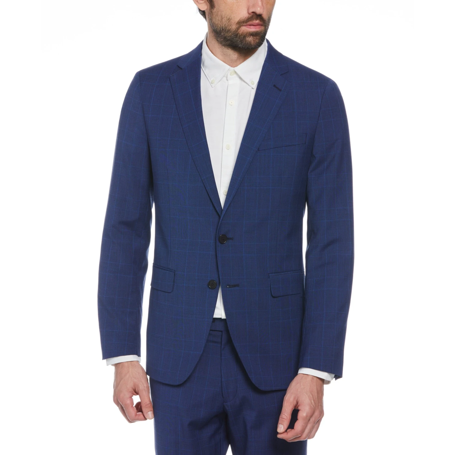 Original Penguin Blue Glen Plaid Wool Blend Two-Piece Suit - Image 2