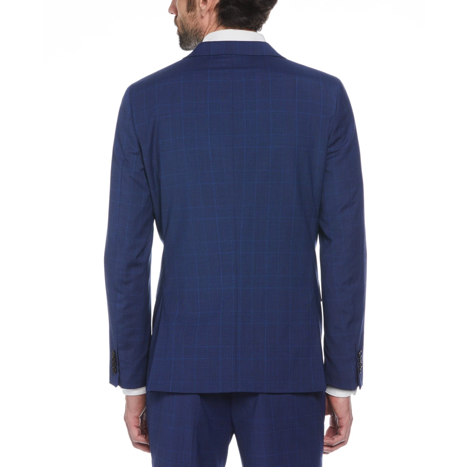 Original Penguin Blue Glen Plaid Wool Blend Two-Piece Suit - Image 3