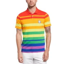 Original Penguin Engineered Stripe Polo Pride Pete